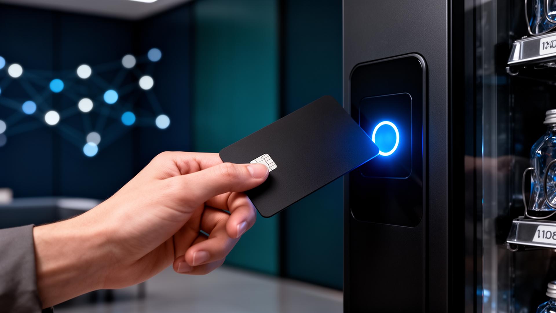 Vending Club lid scant betaalpas bij een aangesloten vending machine